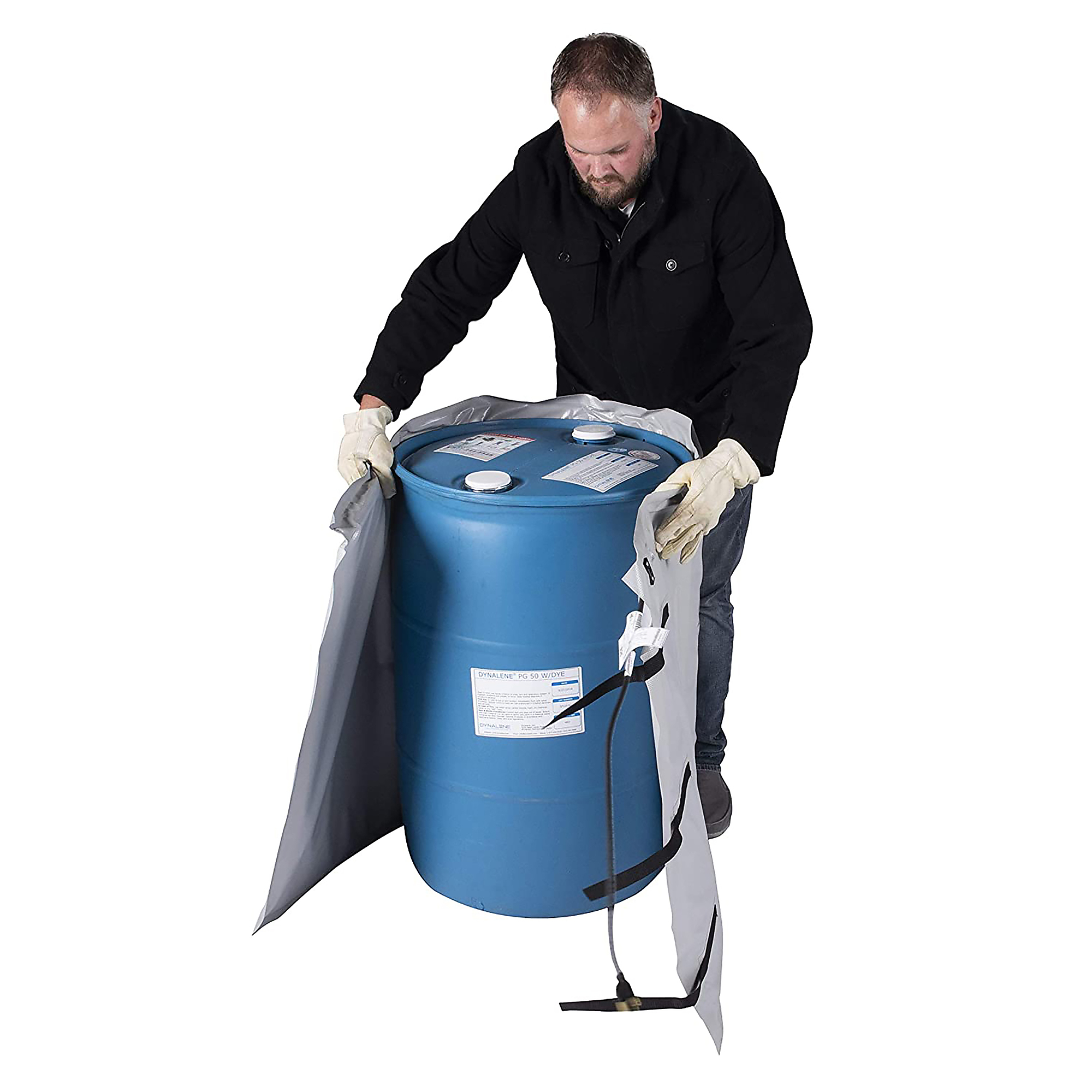 Powerblanket, 55-Gal PRO Model Drum Heater, Gray, Max Temp 145°F, Volts 120, Model# BH55PROG